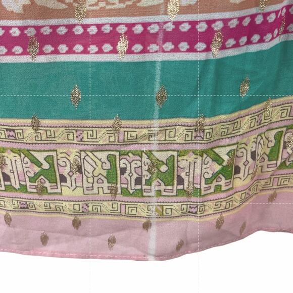 House of Harlow 1960 Floral Maxi Dress Womens Small Pink Metallic Colorful - Picture 14 of 16